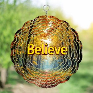 Believe Positive Affirmations Windspinner, png, krachtig sublimatieontwerp, vertrouwensboost, opbeurend, windspinner, mindfulness