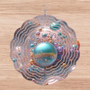 Molinillo de viento con diseño de burbujas pastel PNG, diseño de sublimación de molinillo de viento, transparente, plantilla de sublimación de molinillo de viento PNG