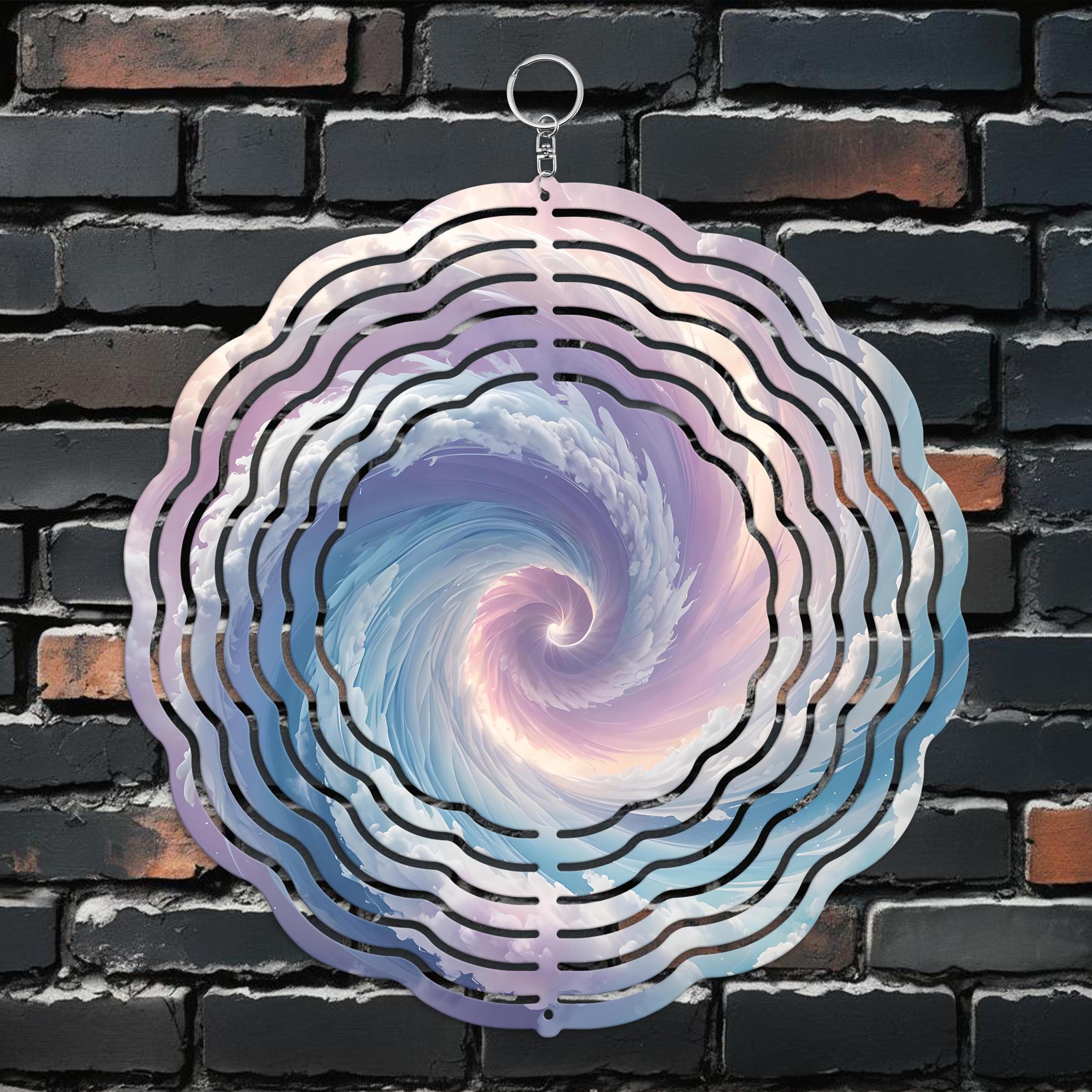 Pastel Cloud Vortex Wind Spinner PNG, Wind Spinner Sublimation Design ...