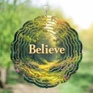 Believe Positive Affirmations Windspinner, png, krachtig sublimatieontwerp, vertrouwensboost, opbeurend, windspinner, mindfulness