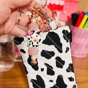 Cow Keychain and Keychain Wallet Set