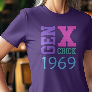 Gen X Custom Personalized Year Woman&#39;s T-Shirt, 80&#39;s shirt, 90&#39;s shirt, Mom, Retirement, Birthday, Gift, Generation X Custom Year T-Shirt