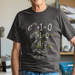 Physics Math Euler&#39;s Formula Unisex Comfort Colors Tshirt, Funny science gift for student or teacher, T-shirt for math or science enthusiast