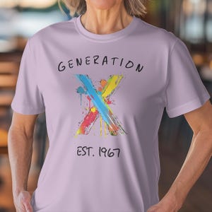 Gen X Custom Personalized Year, Funny 50th Birthday Gift for Men or Women, Generation X Tshirt, Gen X Shirts.
