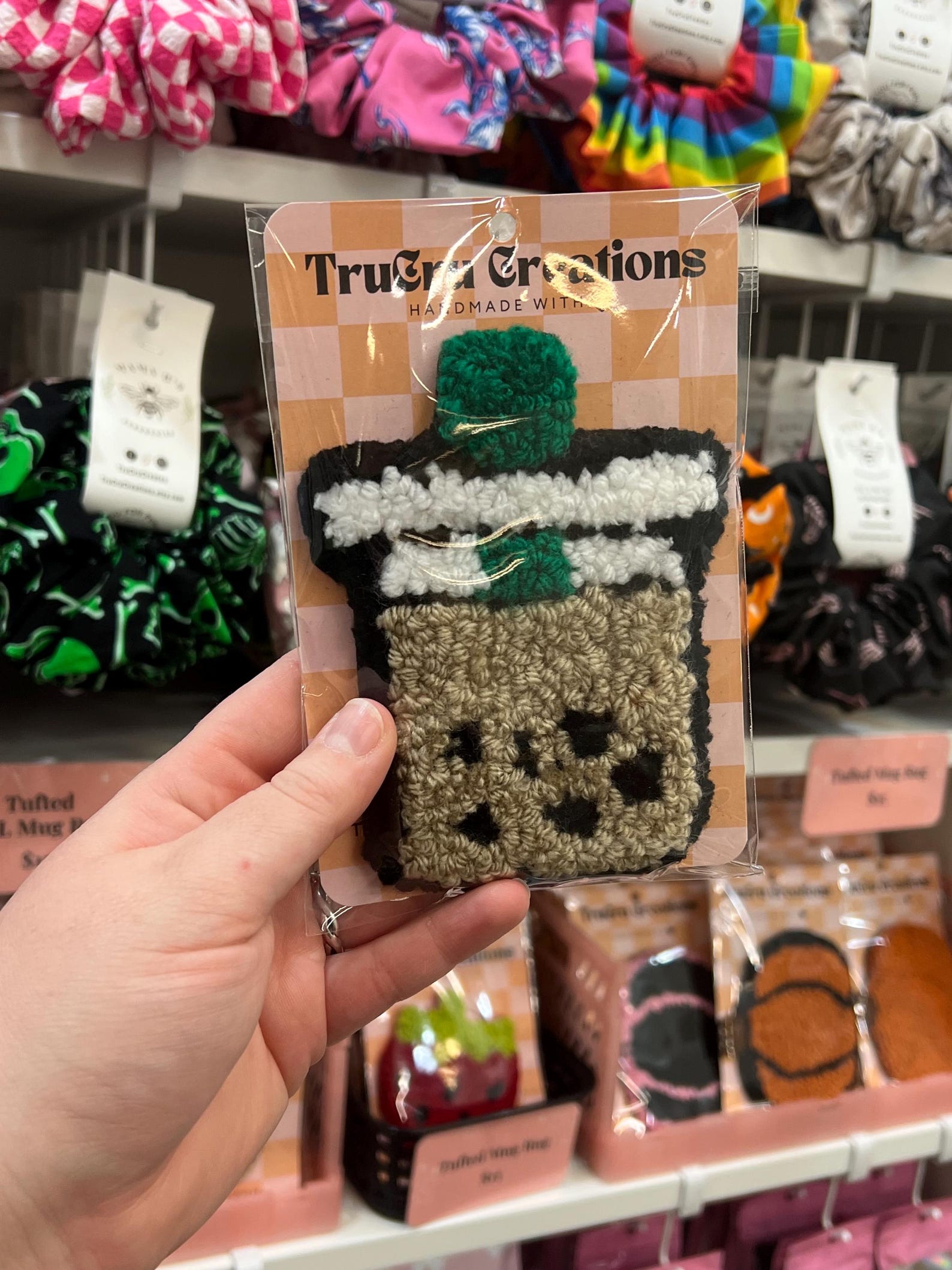 Boba Tea Cup XXL Handmade Punch Needle Mug Rug Desk Decor - Etsy