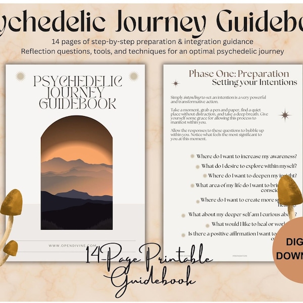 Psychedelic Journey Guidebook, Psychedelic Workbook, Psychedelic Integration Guide