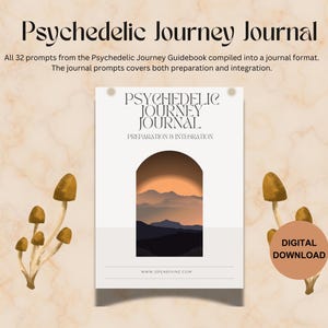 Psychedelic Journal, Psychedelic Workbook, Psychedelic Integration, Accompanying Journal Prompts To Our Psychedelic Guidebook