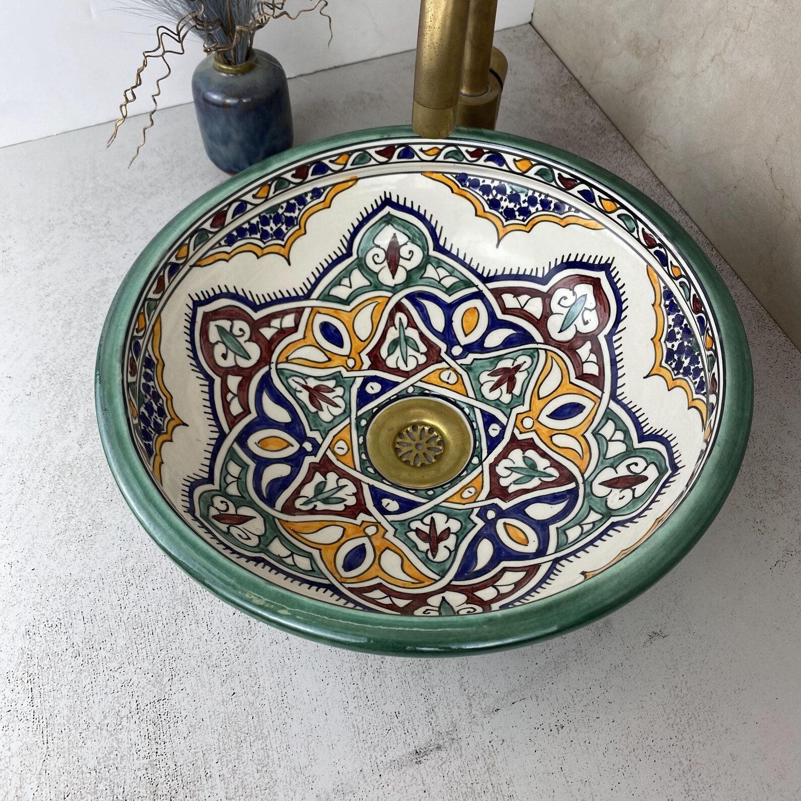 Minimalist DEGAL Bathroom Vessel Sink Handmade - Ceramic Drop in or ...