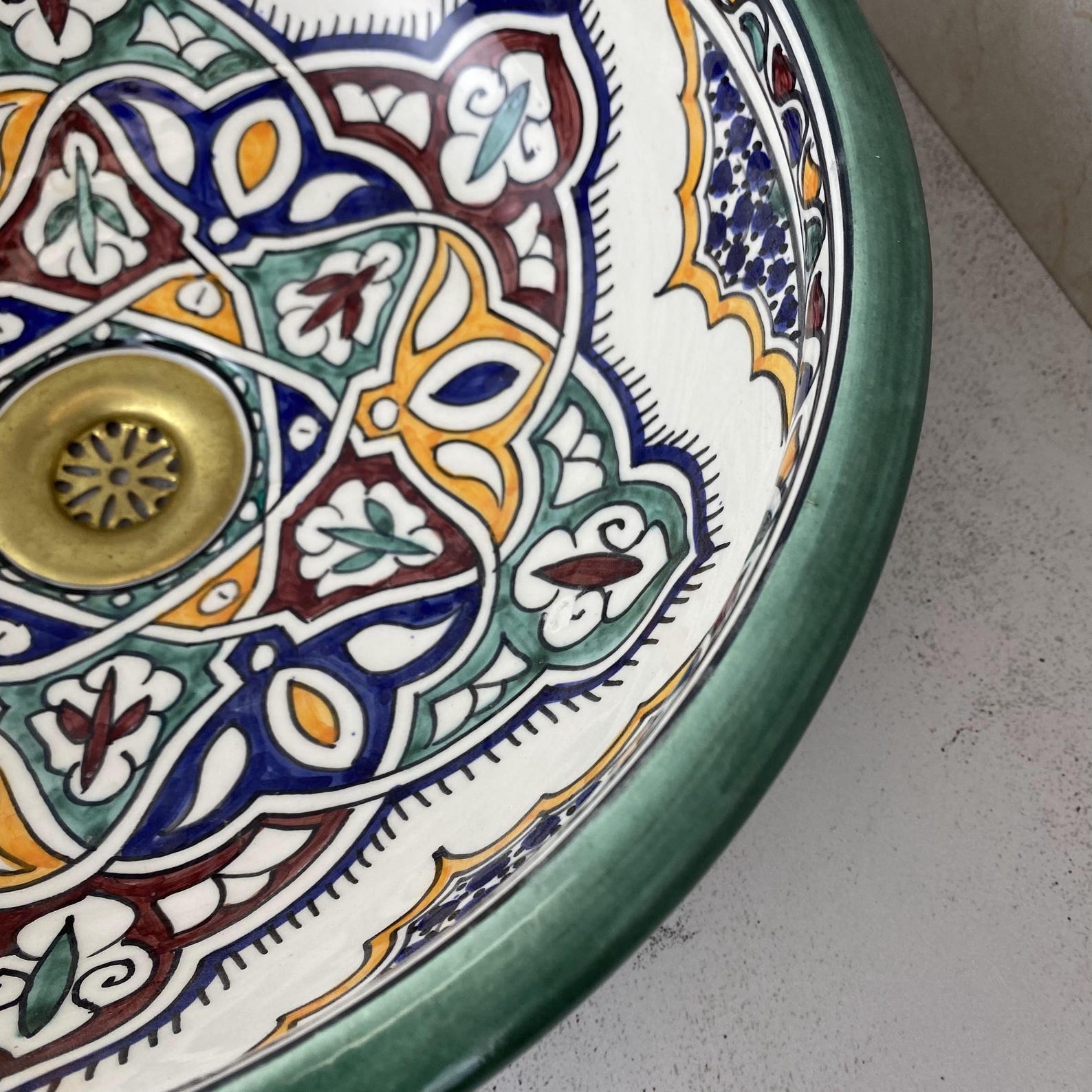 Minimalist DEGAL Bathroom Vessel Sink Handmade - Ceramic Drop in or ...