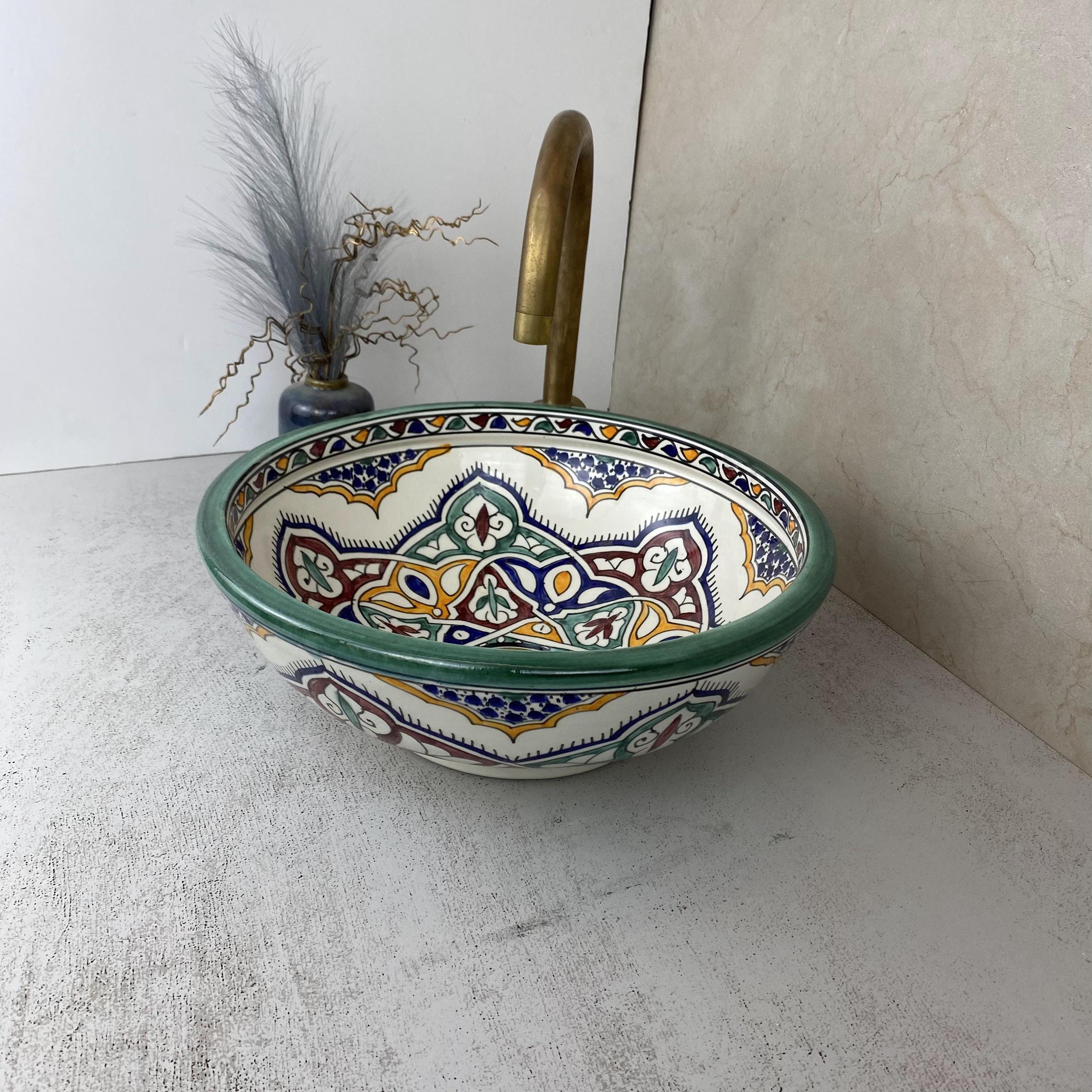 Minimalist DEGAL Bathroom Vessel Sink Handmade - Ceramic Drop in or ...