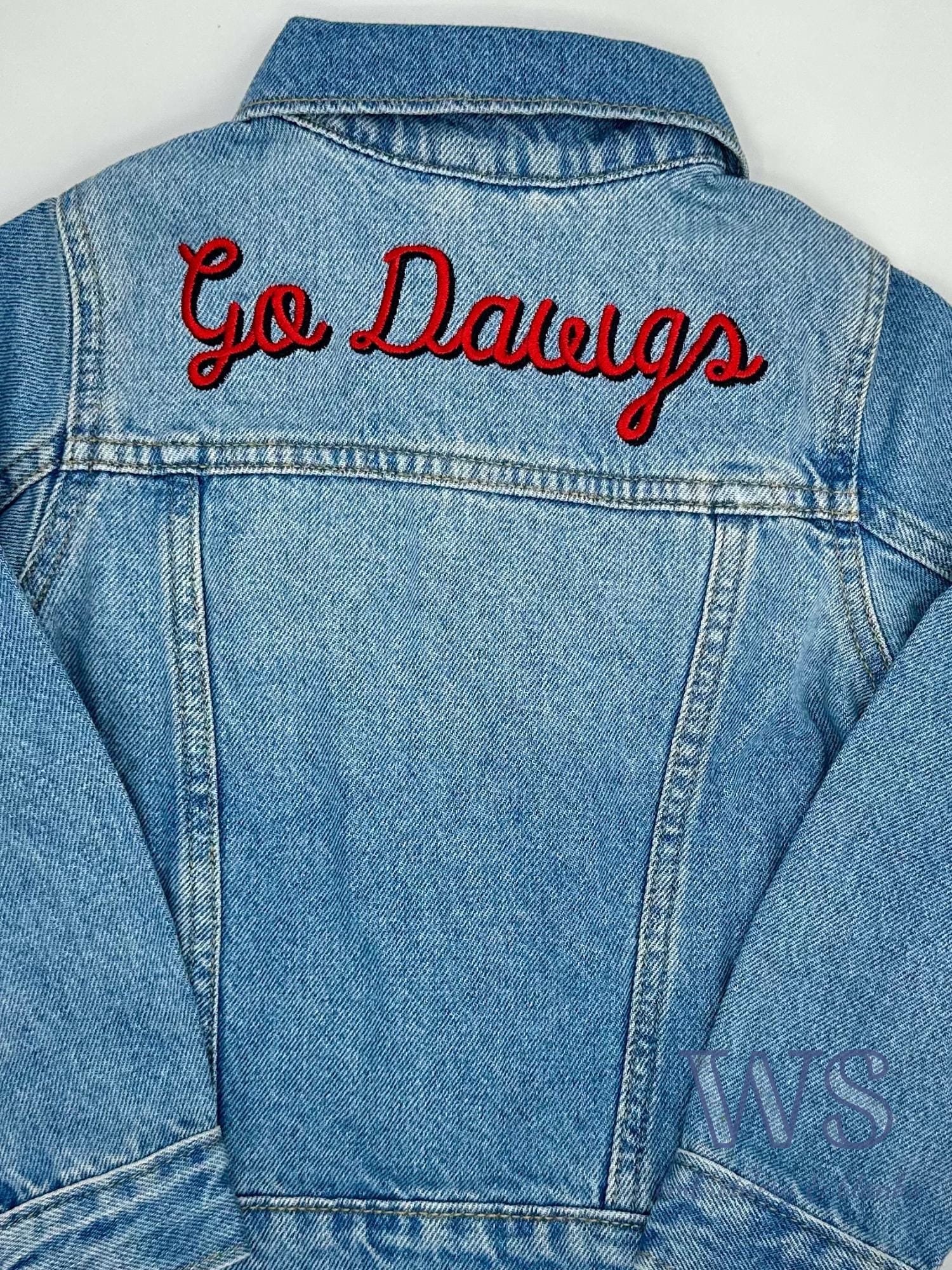 Custom Kid's Denim Jacket -favorite Team Script - Etsy