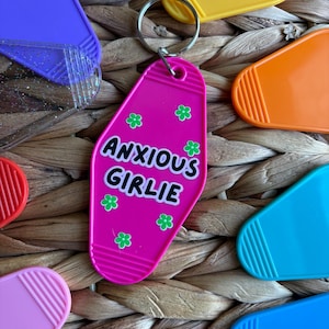 Anxious Girlie keyring /  keychain