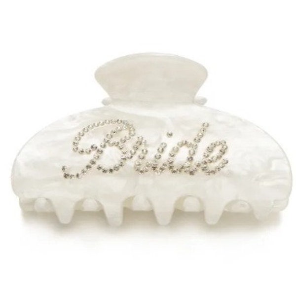 Pearl white Bride hair clip, Hen party, accessories, Wedding hair clip, Bridal hair accessories, bridal gift, Honeymoon