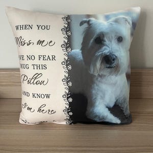 Dog Memorial Pillow ,Pet Memorial Gift, Custom Loss of Pet Sympathy Gift with Pet&#39;s Picture, Pet Loss Gift, gift for dog cat lover