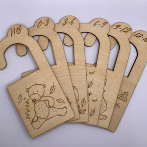 Wooden nursery wardrobe clothes dividers, wardrobe dividers for baby&#39;s nursery, nursery wardrobe dividers, animal nursery, wardrobe dividers