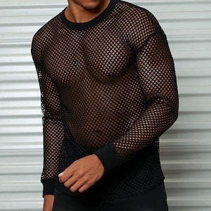 Mens fishnet top Etsy France