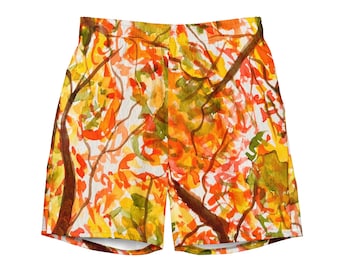 Recycled Swim Trunks, Comfortable Art-Inspired Shorts, Gift for Him