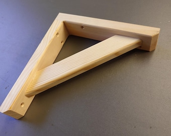 Soportes de madera para estantes (encolados y atornillados para mayor resistencia)