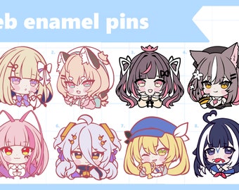 enamel pin Phase connect Vshojo Dokibird Shylily