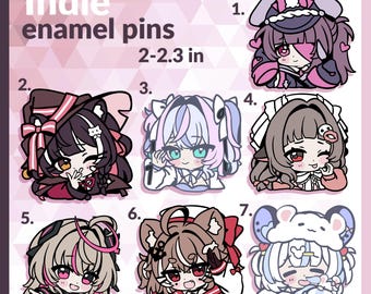 vtuber indie enamel pins PREORDER
