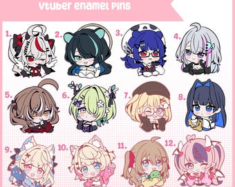 phase connect and indie vtuber enamel pins