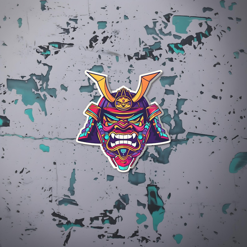 Ronin Sticker Ronin Samurai Mask #11 - Vinyl Sticker - Etsy