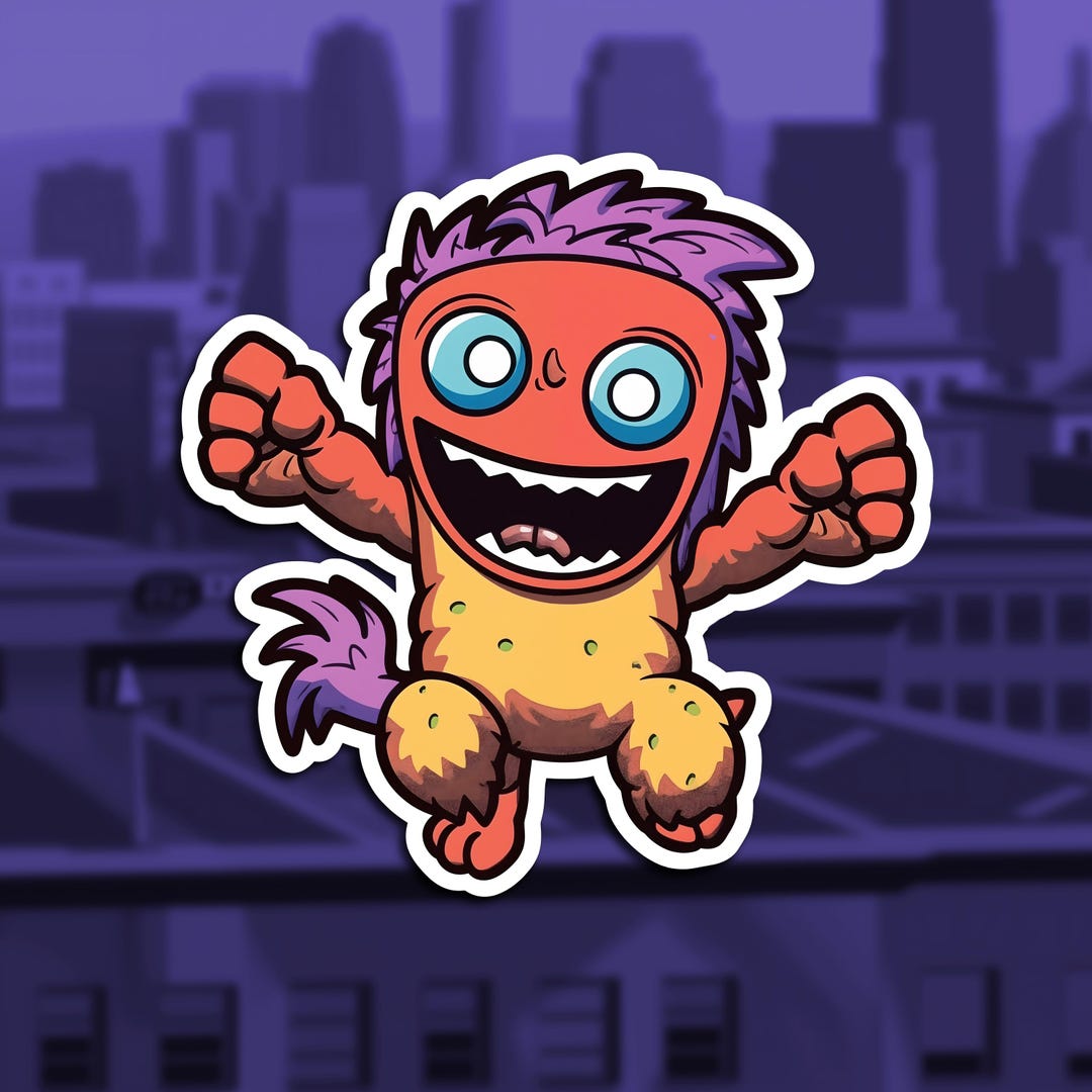 KENJI Harajuku Monster Sticker - Etsy