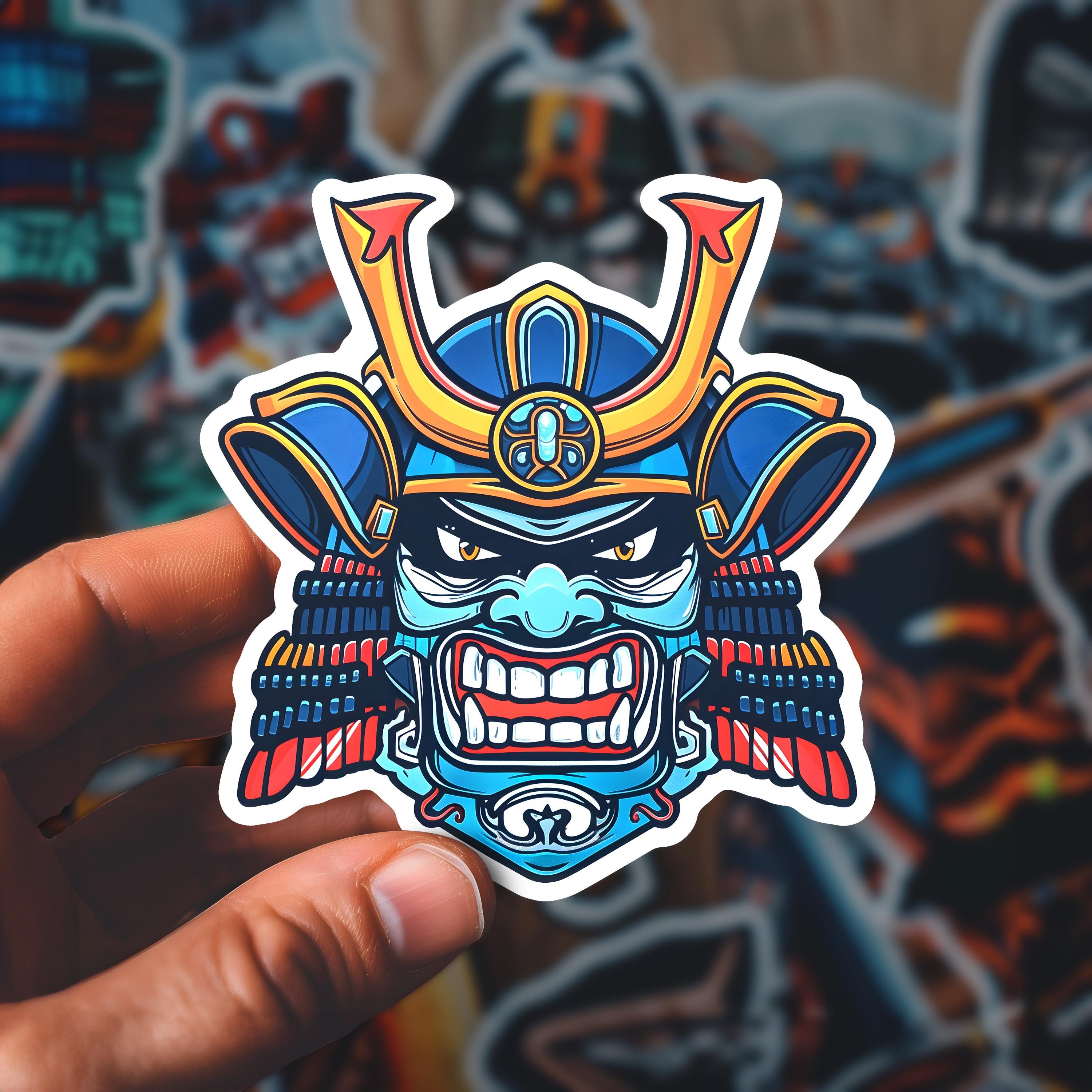 Ronin Sticker Ronin Samurai Mask #2 - Vinyl Sticker - Etsy