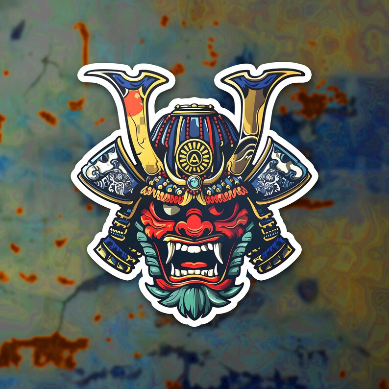 Ronin Sticker Ronin Samurai Mask #3 - Vinyl Sticker - Etsy