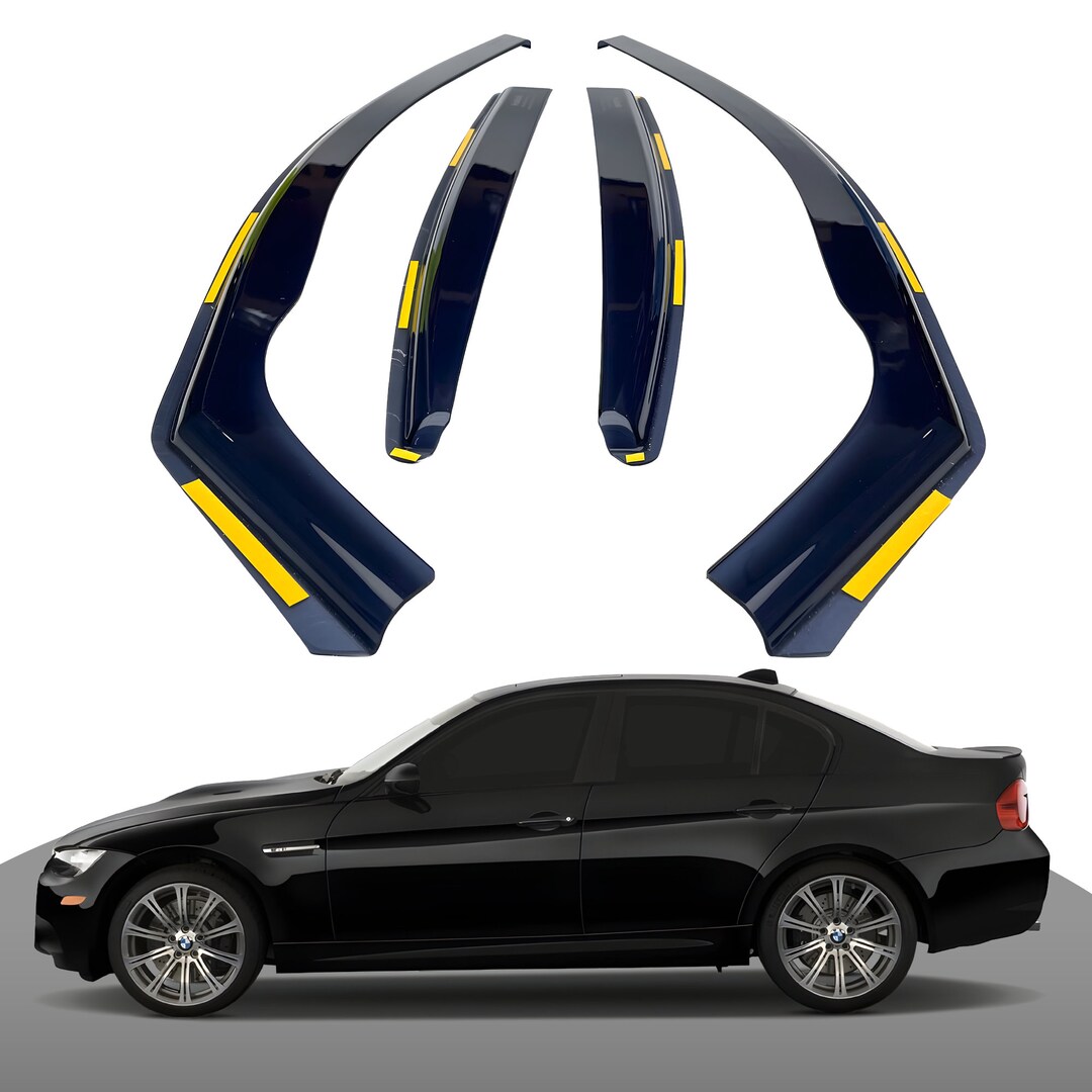 BMW 3 Series E90 20052012 4 Doors 4pc Wind Deflectors Tinted by Haibak