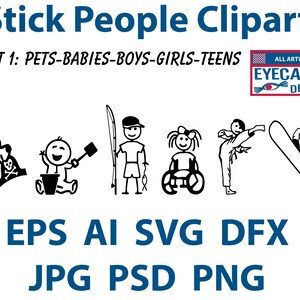 Stick People all part 1 of 2 vector clipart