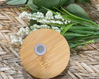 Bamboo Lids l Iced Coffee Lid l Beer Can Glass Lid