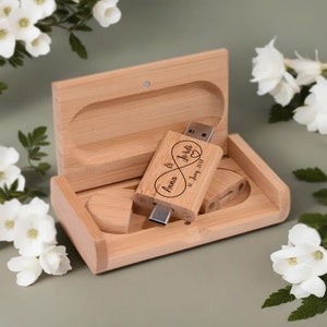 Custom Engraved Wooden 2 in 1 USB TYPE-C Drive in Walnut/Maple Box Ideal for Weddings, Photography, and Logos.Available in 8GB-128GB 26 #9 carb. (usb+box)