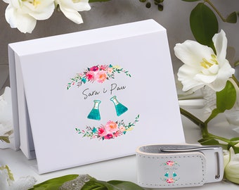 Unidad flash USB de cuero personalizada en caja de regalo impresa a todo color - Ideal para bodas, aniversarios, fotografía, de 4 GB a 128 GB #33