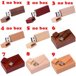 Individuell gravierter Holz USB Stick in Nussbaum/Ahorn Box Ideal für Hochzeiten, Jubiläen, Fotografie und Logos. Erhältlich in 8GB-128GB 20 Bild 3