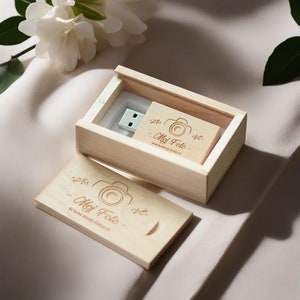 Custom Engraved Wooden Big USB Drive in Walnut/Maple Box – Weddings, Anniversaries, Photography, and Logos. Available in 8GB-64GB #19