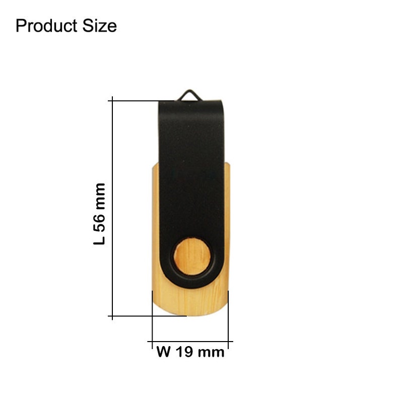 Individuell gravierte, drehbare USB Flip BOX aus Holz Ideal für Hochzeiten, Jubiläen, Fotografie und Logos. Verfügbar in 8GB 64GB 5 Bild 9