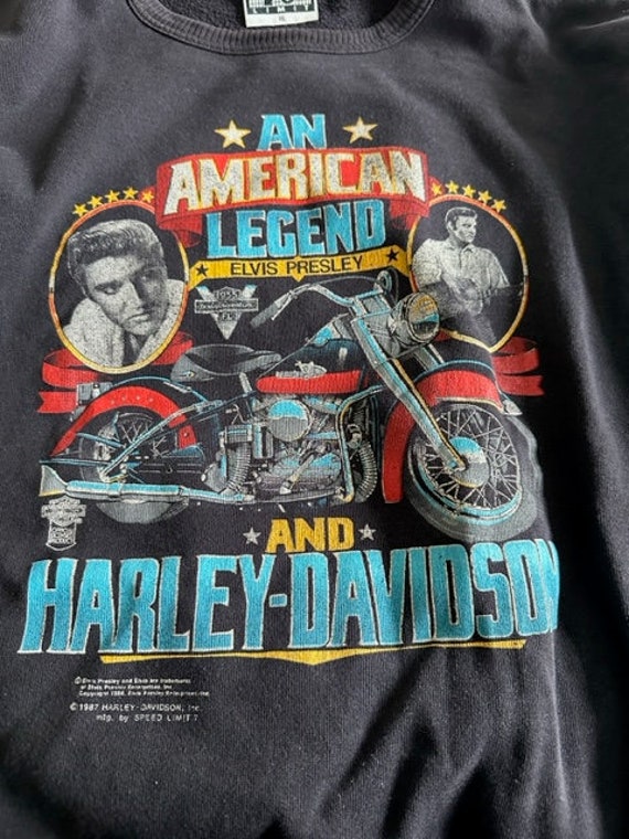 Vintage Harley Davidson Elvis Presley Sweatshirt B