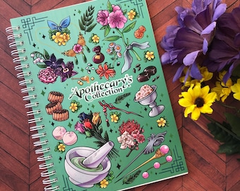 Apothecary Themed Reusable Sticker Book | A5 Size | 50 sheets Sticker Collection