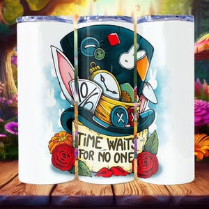 20oz Alice In Wonderland Inspired Skinny Metal Tumblers Vol. 4