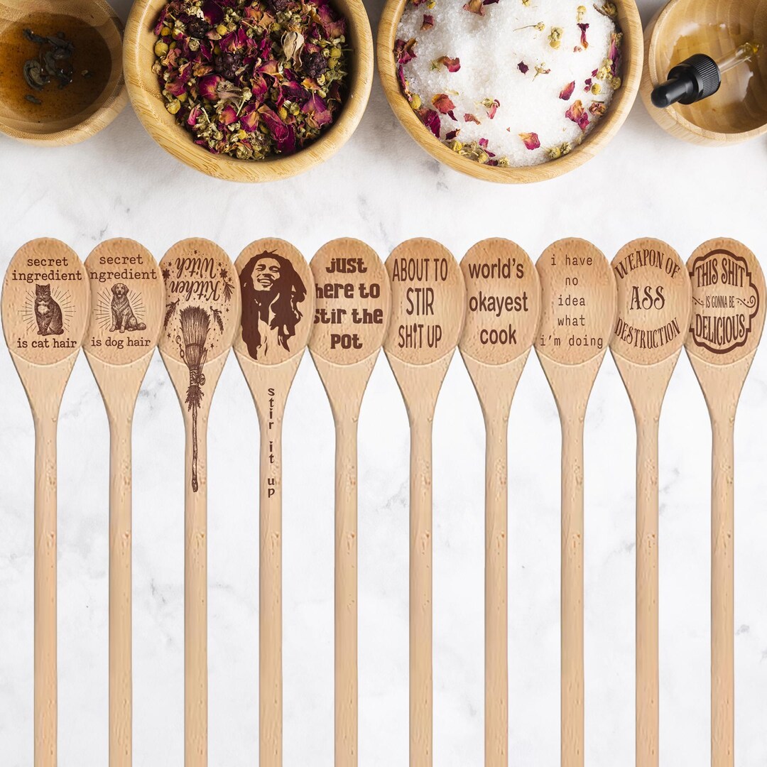Funny Laser Engraved Wooden Spoon – Snarky Kitchen Spoon Gift - Etsy