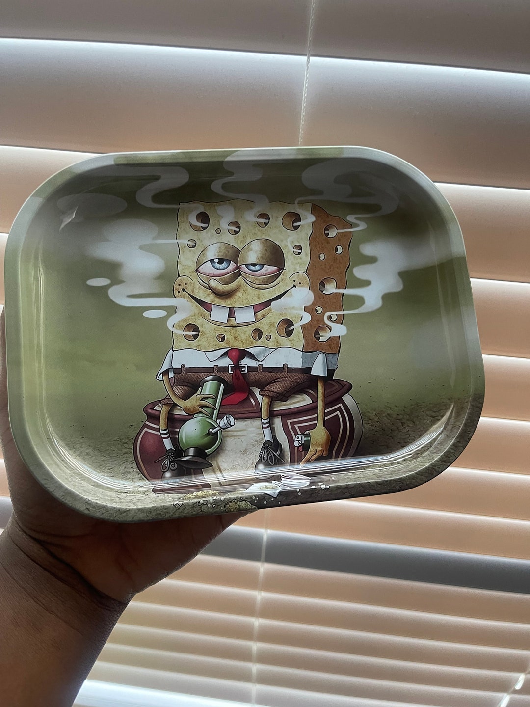 Spongebob Squarepants Rolling Tray W Lid Etsy