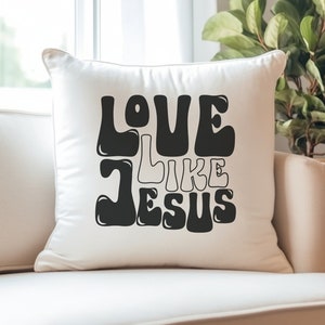Christian Pillow Case for Her, Pillow Case for Christian, Love Like Jesus Pillow, Christian Pillows, Pillow Gifts for Christians,  Pillows