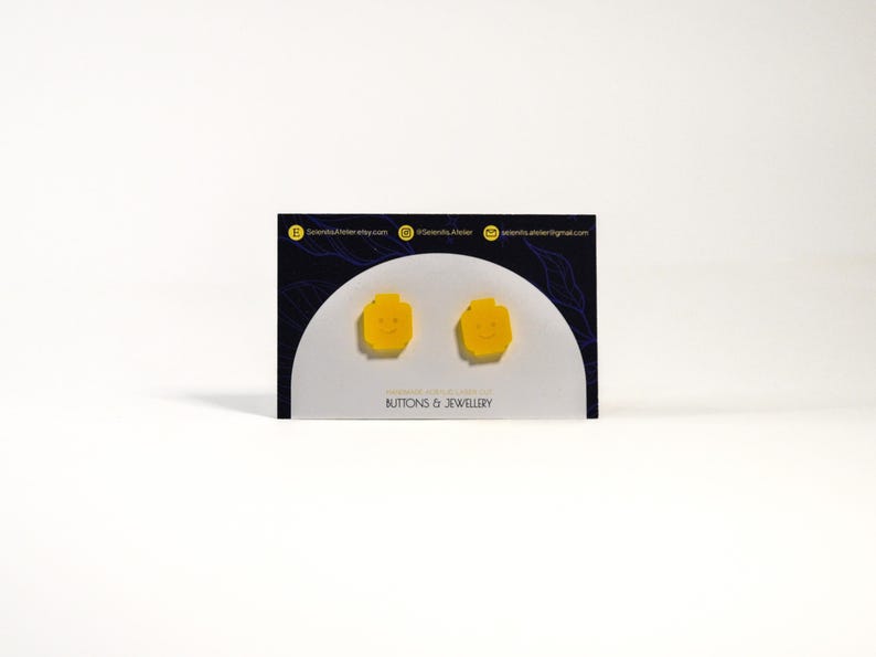 Sewing Buttons Lego Head Lot de 2