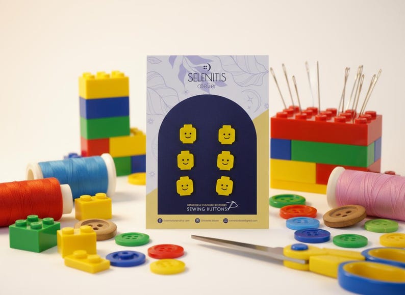 Sewing Buttons Lego Head image 10