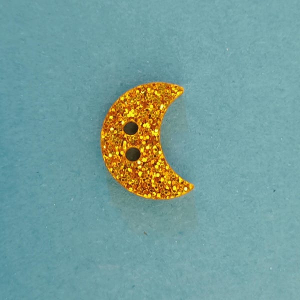 Gouden glitter halve maan naaiknopen