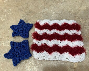 Stars & Stripes Scrubbie set