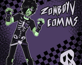 zomboyV Commissions | READ DESCRIPTION | Custom Humanoid OC Art | Human Original Character