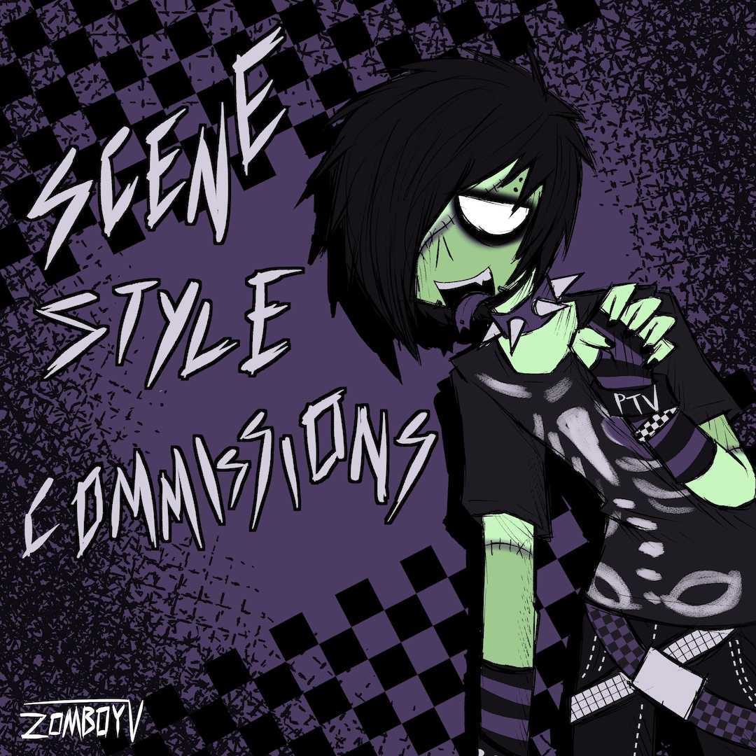 Scene-style Digital Art Commissions | READ DESCRIPTION | Emo Scenecore ...