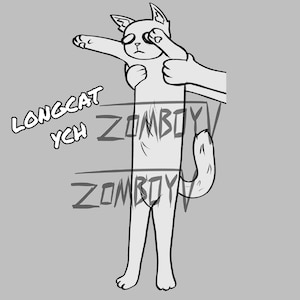 LongCat Meme YCH | Votre personnage ici pour les OC | Fourrure, Anthro et Humanoïde